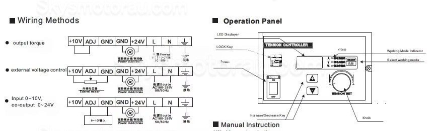 Manual Tension Controller KTC800A 0-24V 4A for Magnetic Particle Brake / Clutch